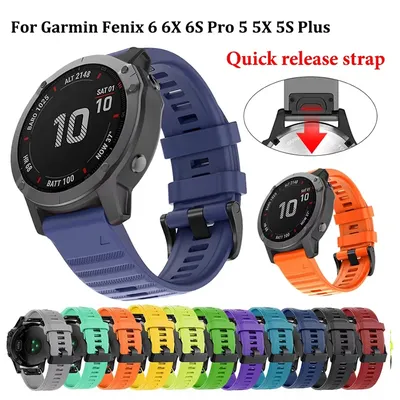 26/22/20mm Smart Watch Bands Strap For Garmin Smart Watch Fenix 5X 5 5S 6S 6X 6 Pro 7 7S 7X 3 3HR Watch Quick Release Wristband