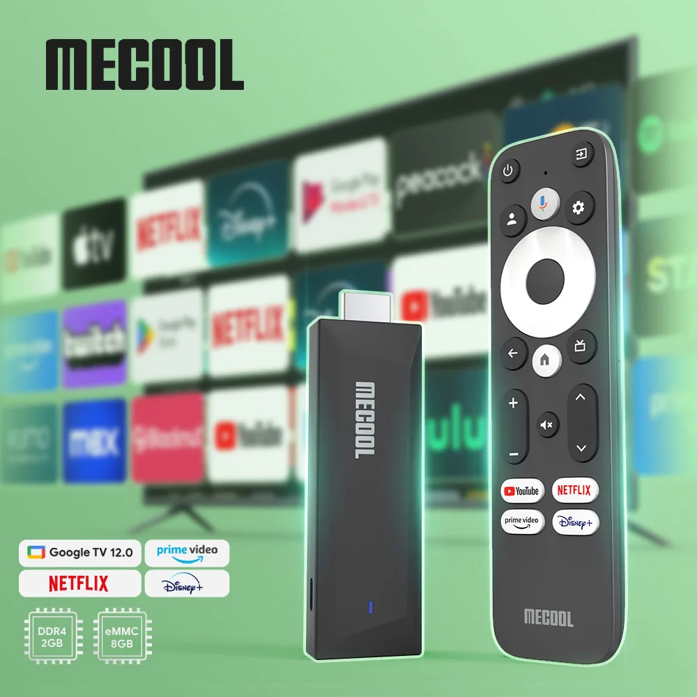 2025 MECOOL MEgo 1 TV-Stick 2 GB 8 GB Reltek Quad-Core Google Android TV-Sticks Dolby Netflix 4K TV-Box Hochwertige Konsolen Image