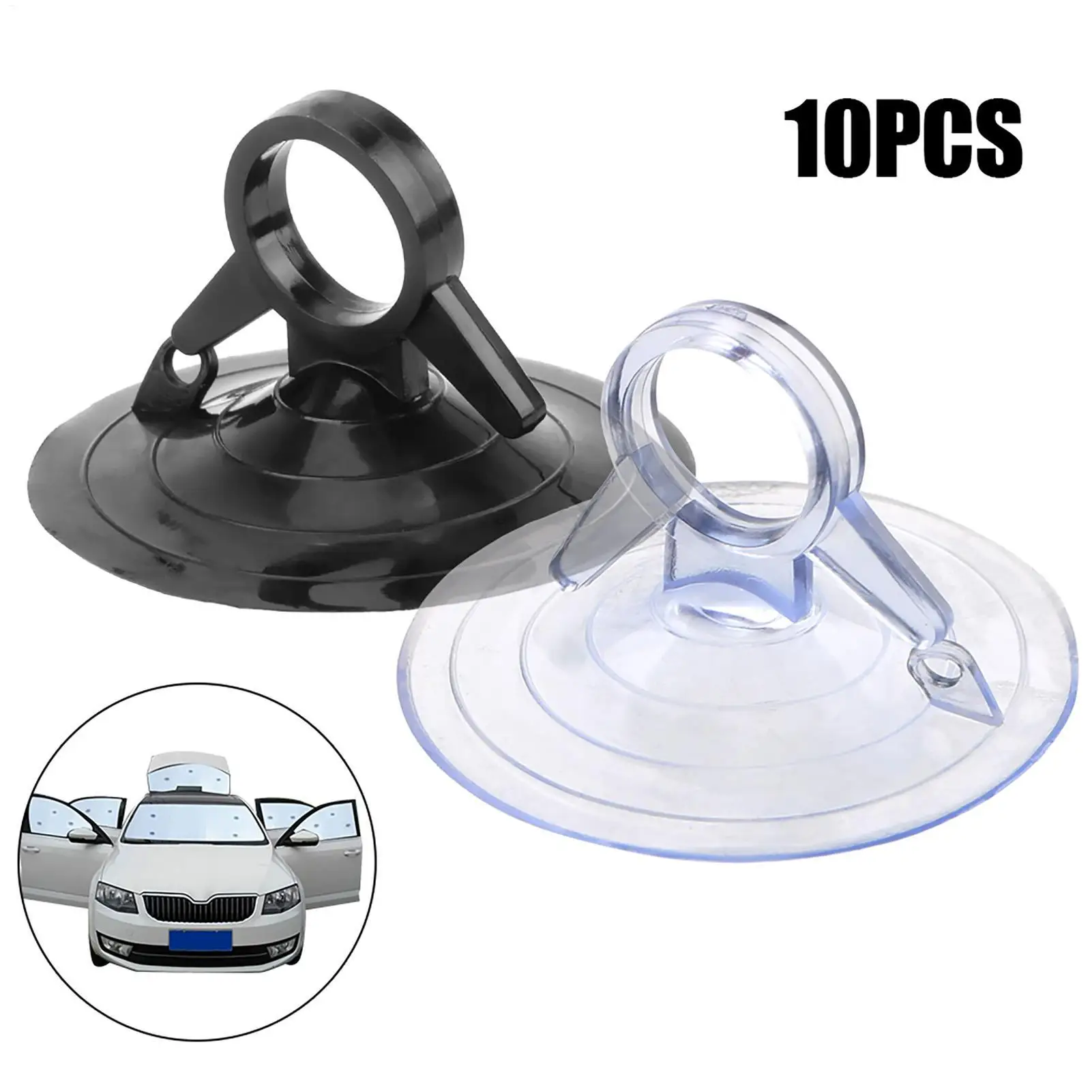 Ventouses de fenêtre de voiture, 10 pièces, pare-brise en verre de voiture, ventouses de pare-soleil, ventouse en PVC, accessoires d