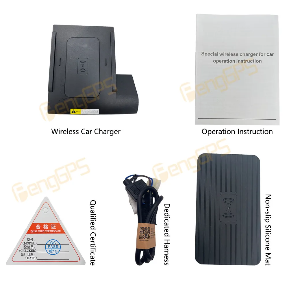 Spezielles kabelloses Auto-Ladegerät, 15 W, Mittelkonsole, schnelles Telefon-Ladepanel für Volkswagen Golf 7 2014–2020, Innenzubehör Image