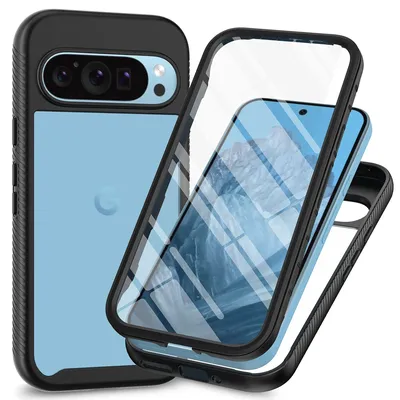 Pixel 10 Pro XL Shockproof Clear Case,Built in Screen Protector Full Body Rugged Defender Cover for Google Pixel 10,Pixel 10 Pro