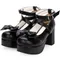 Bowknot Principessa Kawaii Ragazza Scarpe da donna Scarpe Lolita dolci giapponesi Harajuku spesse con scarpe cosplay Tea Party Donna Estate
