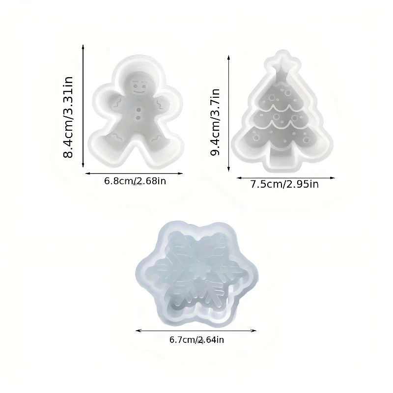 3 Stück Pino Tamusbol de Jengiber Homme Homme Schuhe Velela de Silikon geschmiedete DIY Seminues Anime Arcilla Resina Schmutzdekoration