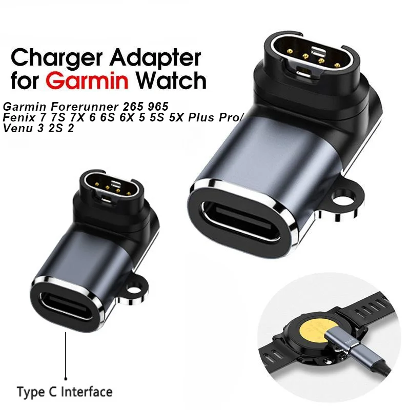 Für Garmin Fenix 8 7 6 Forerunner 955 965 Instinct 3 2 USB-C Ladegerät Smartwatch Ladegerät Adapter Garmin Ladekabel Adapter Image