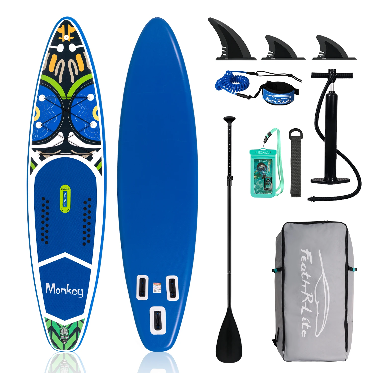 Funwater Stand Up Paddle Board Surfbrett, aufblasbares Stand Up Paddling Board, Surf-Sup-Board mit Zubehör, maximale Belastung 330 Pfund Image