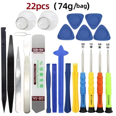 22-In-1 Repair Screwdriver Set for Apple Android Phones Watch Pry Bar Suction Cup Screwdrivers Torx Key Combo for Electronics