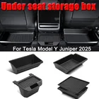 Per Tesla Model Y Juniper 2025 TPE Scatola di immagazzinaggio sotto il sedile anteriore posteriore Scatola di immagazzinaggio centrale posteriore Accessorio di archiviazione per interni auto