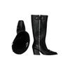 Heine Damen Stiefel, Gr. 36, schwarz, Leder