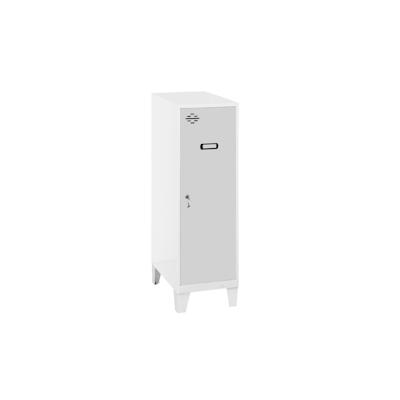PROREGAL Schließfachschrank AMEGO | HxBxT 101,5x40x50cm | 1x Fachboden | Mit Standfüße | Grau-Weiß | Spind Schließfach Garderobe Image