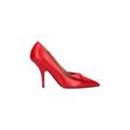 Salvatore Ferragamo Hohe Schuhe - Pointed-Toe Pump With Mid-Height Stiletto Heel - Gr. 10 - in Rot - für Damen