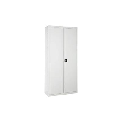 PROREGAL Stahlschrank AMEGO | HxBxT 180x80x40cm | 4x Fachboden | Weiß-Weiß | Metallschrank Flügeltürenschrank Image