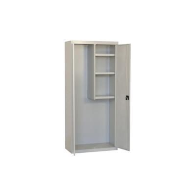 PROREGAL Putzmittelschrank AMEGO | HxBxT 180x60x40cm | 3x Fachboden | Grau-Grau | Metallschrank Haushaltsschrank Image