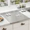 Stainless Steel Double-sided Chopping Board L-shaped Folding Chopping Boardkitchen Household Fruit Cutting and Kneading Panel