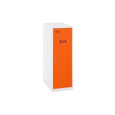 PROREGAL Schließfachwürfel AMEGO | HxBxT 91,5x30x50cm | Ohne Standfüße | Orange-Weiß | Spind Schließfach Garderobe Image