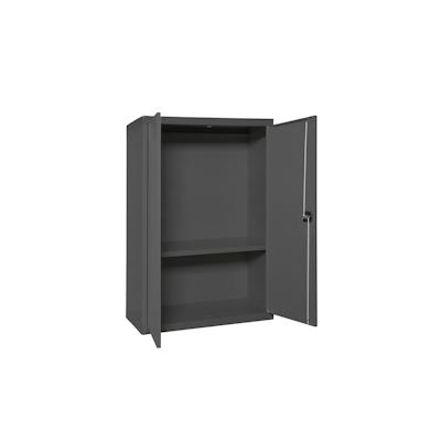 PROREGAL Stahlschrank AMEGO | HxBxT 90x80x40cm | 1x Fachboden | Anthrazit-Anthrazit | Metallschrank Flügeltürenschrank Image