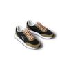 Sneaker CALVIN KLEIN JEANS "RETRO RUNNER ESS MIX MAT", Damen, Gr. 40, bunt (schwarz, khaki), Textil, Leder, unifarben mit Farbeinsatz, sportlich, Schuhe, Schnürschuh, Runner-Sneaker, Freizeitschuh mit seitlichem CK-Logo