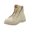 Schnürstiefelette HUSH PUPPIES "Hush Puppies Stiefelette Leder", Damen, Gr. 36, weiß (ivory), Leder, casual, Schuhe
