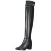 Overkneestiefel STEVE MADDEN "STEVE MADDEN Stiefel Lederimitat", Damen, Gr. 36, schwarz, Lederimitat, casual, Schuhe