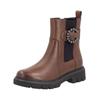 Stiefelette REMONTE "Remonte Stiefelette Leder/Textil", Damen, Gr. 37, braun (chestnut), Leder, Textil, casual, Schuhe