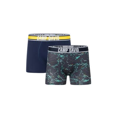 Boxershorts CAMP DAVID "casual", Herren, Gr. XL, airplane navy, Obermaterial: 95% Baumwolle, 5% Elasthan, unifarben, Unterhosen, mit elastischem Bund Image