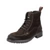 Schnürstiefelette PANTOFOLA D´ORO "Pantofola d'Oro Stiefelette Veloursleder", Gr. 45, braun (dunkelbraun), Veloursleder, casual, Schuhe