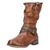 Stiefel MUSTANG SHOES "Mustang Shoes Stiefel Lederimitat/Textil", Damen, Gr. 40, braun (cognac), Lederimitat, Textil, casual, Schuhe