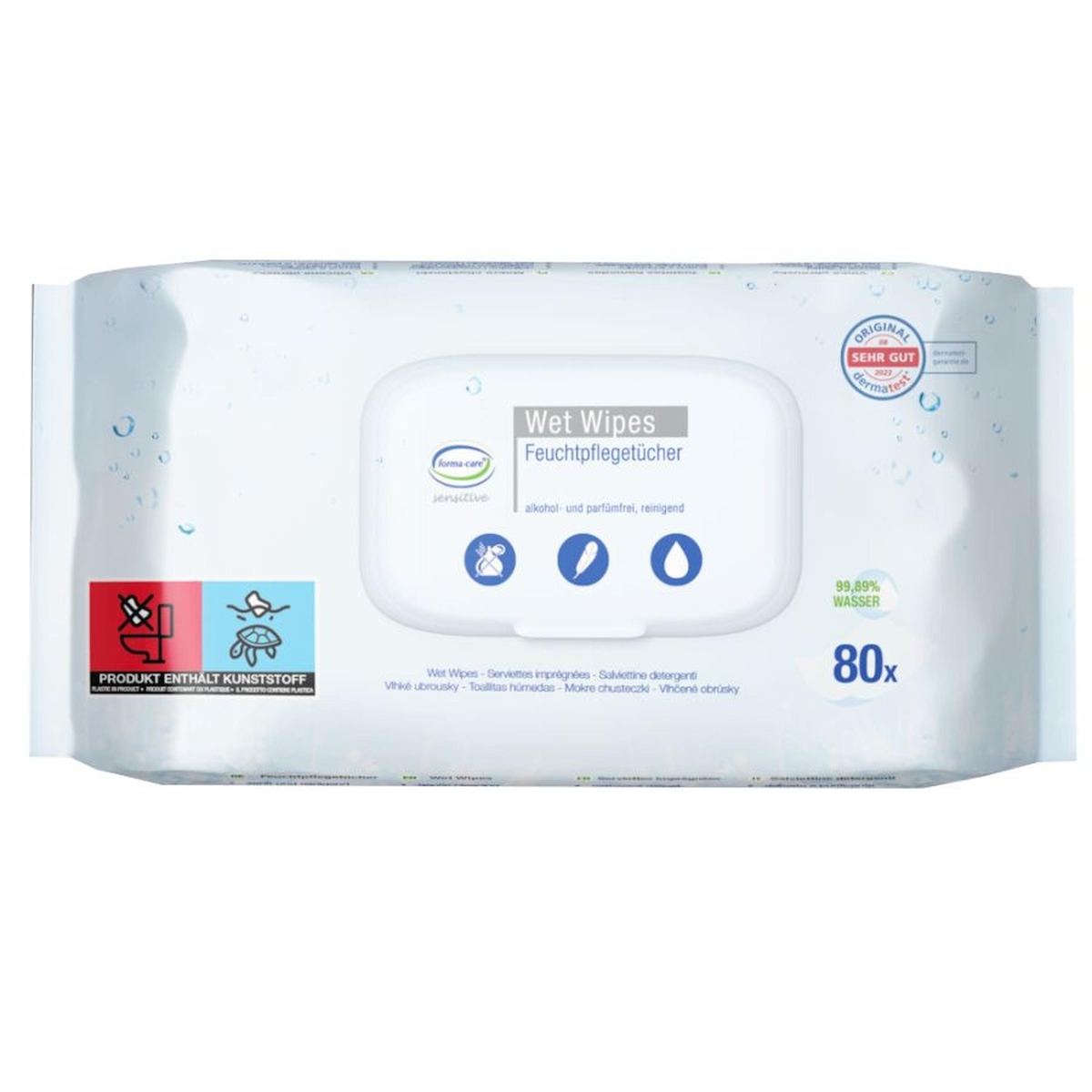 forma-care sensitive Wet Wipes Feuchtpflegetücher - 80 Tücher - 12 Flowpacks Image