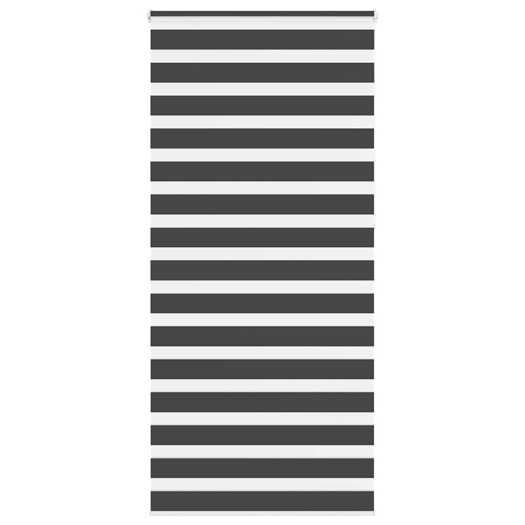 vidaXL Doppelrollo Schwarz 105x230 cm Stoffbreite 100,9 cm Polyester Image