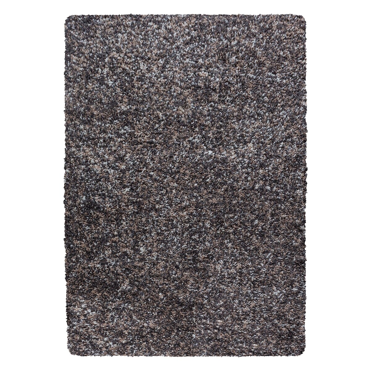 Carpetsale24 Hochflor Teppich 140x200 cm Taupe – Shaggy Teppich, Flauschig, Meliert & Pflegeleicht, Jute-Rücken – Wohn- & Schlafzimmer geeignet Image