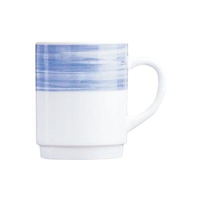 Arcoroc Becher Brush Bockbecher 25cl stapelbar 250 ml 6 Stück Hellblau, 6.8x9 cm Image