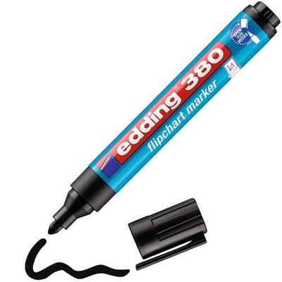 Edding Flipchart-Marker »380« 1,5 - 3 mm 10 Stück blau Schwarz Image