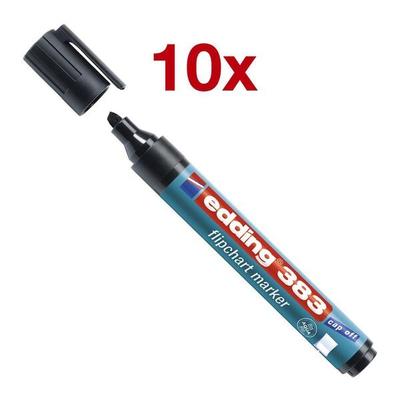 Edding Flipchart Marker »383« 1 - 5 mm 10 Flipchart Marker Schwarz Image
