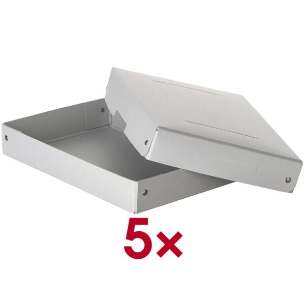Falken Archiv-Box »PURE Box PRO DIN A5 40mm« 18/25/4 cm 5 Stück weiß, 18x4x25 cm