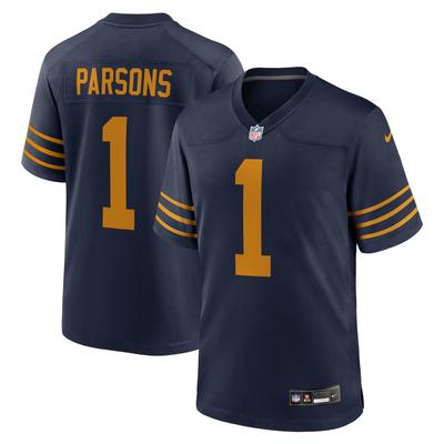Green Bay Packers Nike Game Ausweichtrikot - Marineblau - Micah Parsons - Herren Image