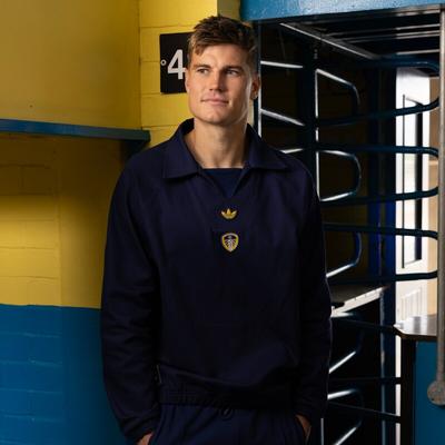 Leeds United adidas Icon Drill Top – Dunkelblau Image