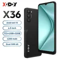 2025 XGODY X36 Android 15 Telefono cellulare 4G Dual SIM Octa Core Smartphone Schermo da 6,5 pollici 7 GB RAM 32 GB ROM Archiviazione 4200 mAh 13 MP