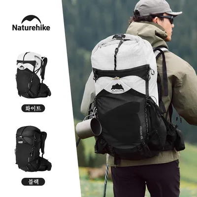 Naturehike 2025 Wanderrucksack, 40 l, großes Fassungsvermögen, Ergonomie-Reisetasche mit Regenschutz, wasserdichte Outdoor-Trekkingrucksäcke