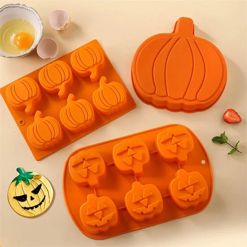Halloween Formen Silikon Kürbis Form Kuchen Form Antihaft Dessert Schokolade Form DIY Handgemachte Backen Pudding Fondant Werkzeuge Image