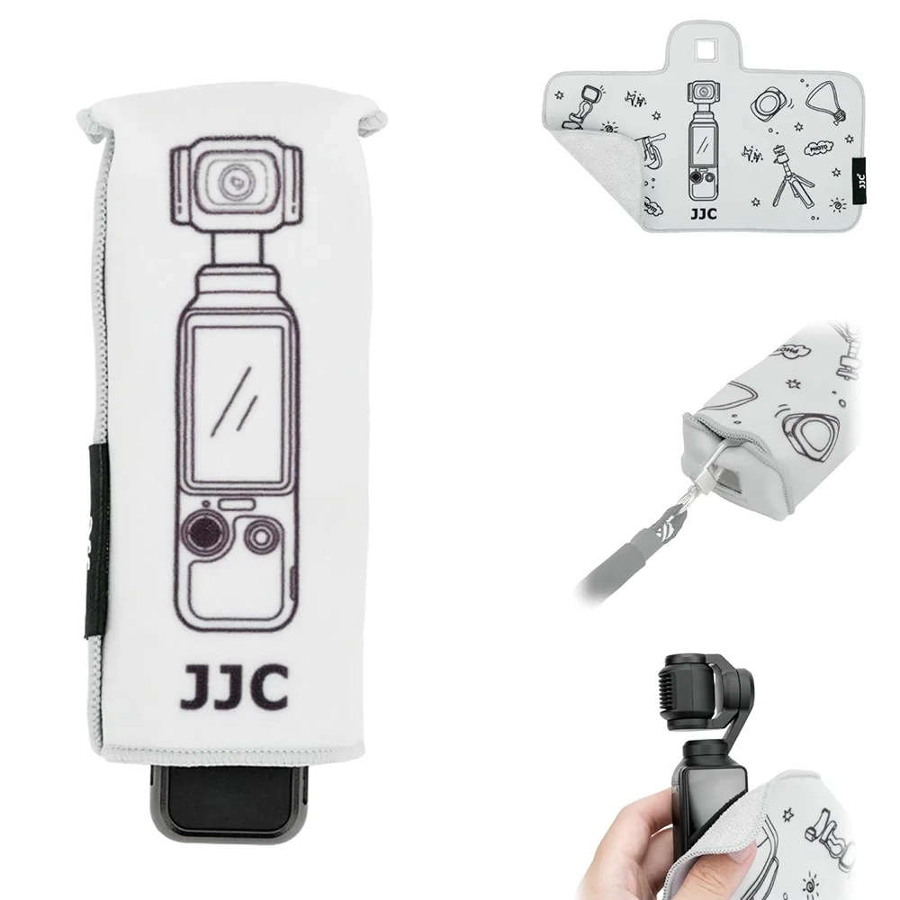 JJC Waschbares Kamera-Wickeltuch für Dji Osmo Pocket 3, tragbare selbstklebende Tasche, kompatibel mit DJI Osmo Pocket 3-Zubehör Image