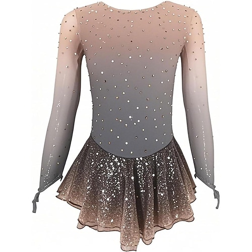 Rosa Eiskunstlaufkleid für Mädchen, Showuniform für Auftritte und Wettkämpfe Image