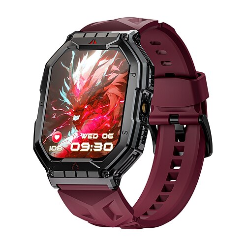 LOKMAT OCEAN 3 PRO Smartwatch 2.1 Zoll Smartwatch Fitnessuhr Bluetooth Schrittzähler Anruferinnerung Aktivitäts-Tracker Kompatibel mit Android iOS Damen Herren Langer Standby Freisprechanrufe Image