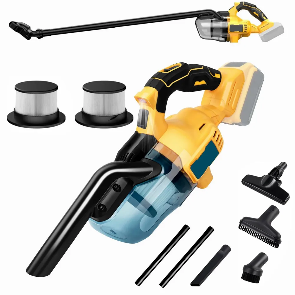 400 W Akku-Staubsauger für Dewalt 20 V Akku, tragbarer Handstaubsauger mit 2 Stück Filtration HEPA für den Heimgebrauch im Boden, Teppich, im Auto Image