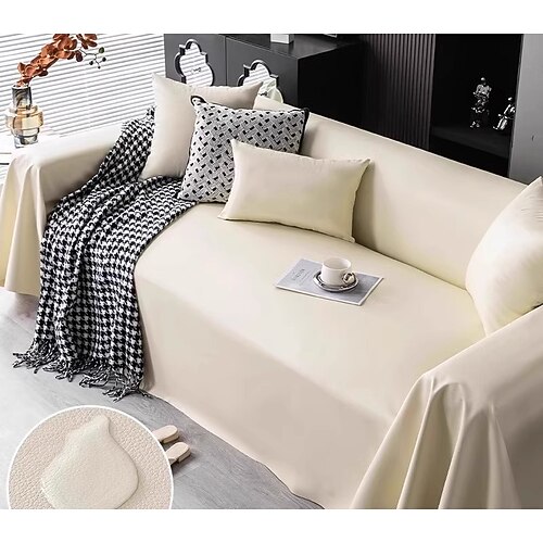 Luxuriöse kratzfeste Kunstleder-Sofabezug haresistente Vollabdeckung einteiliger All-Wetter Sofatäschchen Image