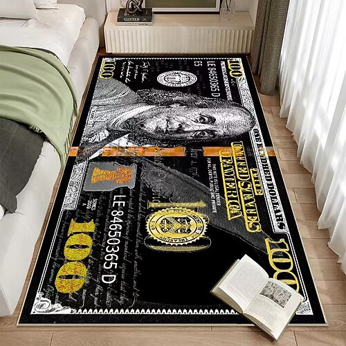 Kreativer Dollar-Teppich, Bodenmatte mit Gelddesign für Küche, Schlafzimmer, Nachttisch, Eingangsbereich und Heimdekoration Image
