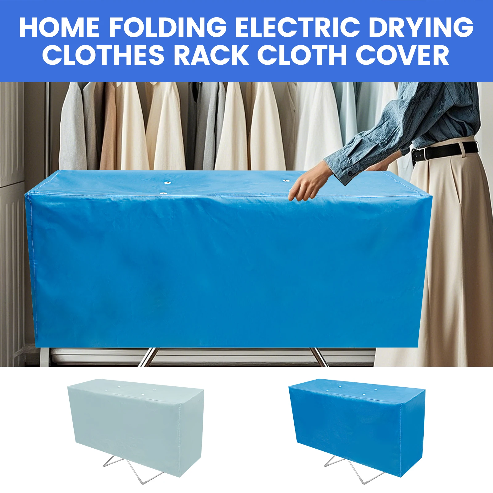 Faltbare elektrisch beheizte Trocknerabdeckung, wasserdichte Wäschetrocknungsabdeckung, Überhitzungsschutz, energiesparender Wäscheständer für den Innenbereich Image