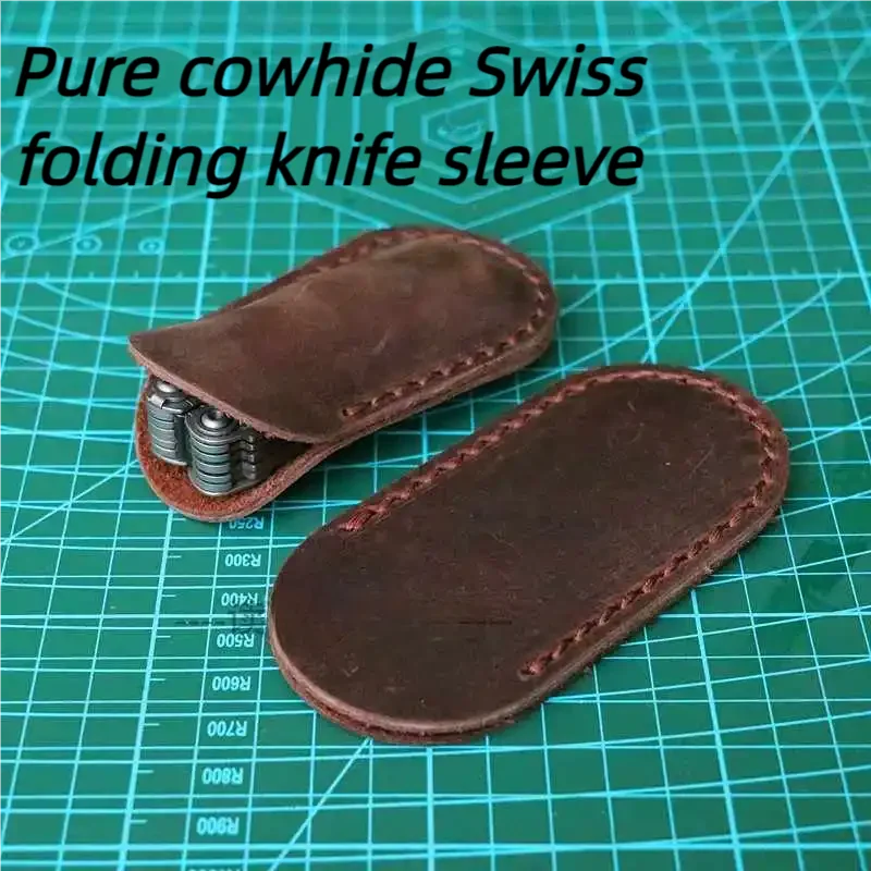 10 Größen echte Rindsleder Scheide Scheide für Schweizer Armee Messer Leatherman Zangen Werkzeuge individuelle handgemachte Klappmesser Abdeckung Image