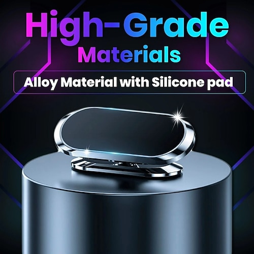 Ultramagnetischer, flexibler Autotelefonhalter mit starker Vakuumabsaugung, verstellbare Armaturenbretthalterung, faltbarer magnetischer Handyhalter für Autos, universeller GPS-Navigationsständer Image