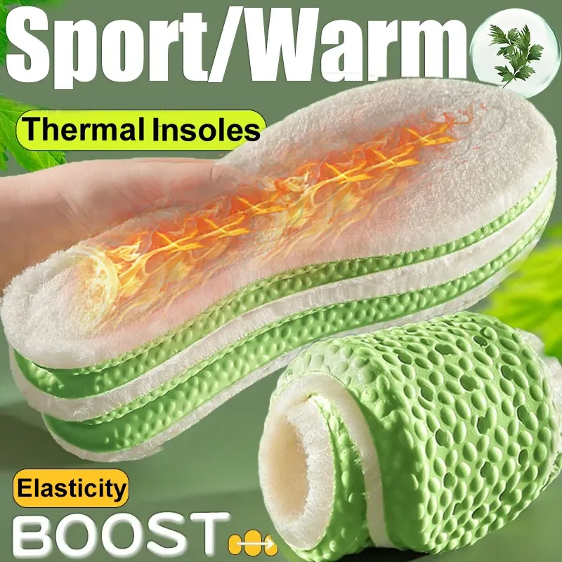 1 Paar Thermo-Einlegesohlen für Füße, Winter, warme Thermo-Schuhpolster aus Memory-Schaum, für Herren und Damen, Sportschuhe, Schuhpolster Image