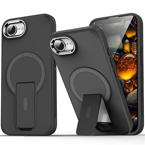 Handy Hülle Handyhüllen Für iPhone 17 Pro Max 17 Air 16 15 14 Pro Max Plus 16e 13 12 11 Pro Max Rückseite Magnetische Adsorption Mit Ständer Durchscheinend Magnetisch PC Image