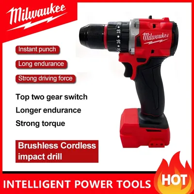Milwaukee Small Electric Drill 150N.m brushless Cordless Impact Drill of Decoration Team Uses For 18V Battery Power Tool